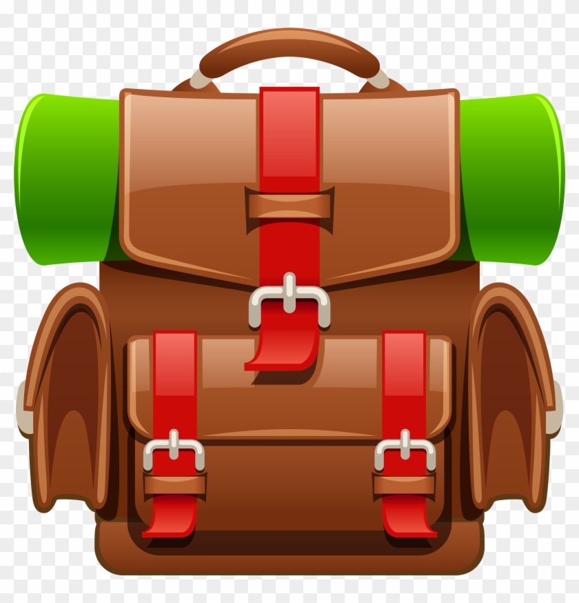 Brown Tourist Backpack Png Clipart Image - Backpack Clip Art Png Transparent Png #510619