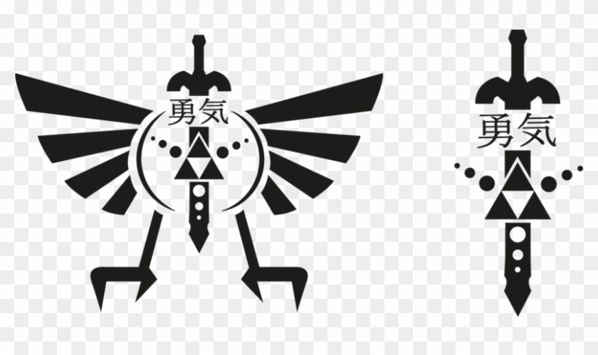 Triforce And Master Sword By Dassutran - Legend Of Zelda Triforce Symbol Clipart