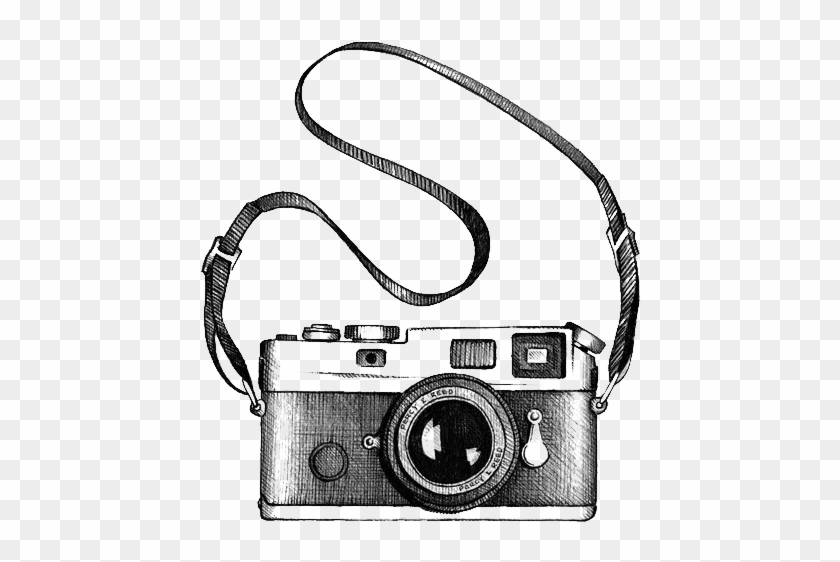Picture Freeuse Stock Clipart Camera Black And White - Camera Drawing Png Transparent Png
