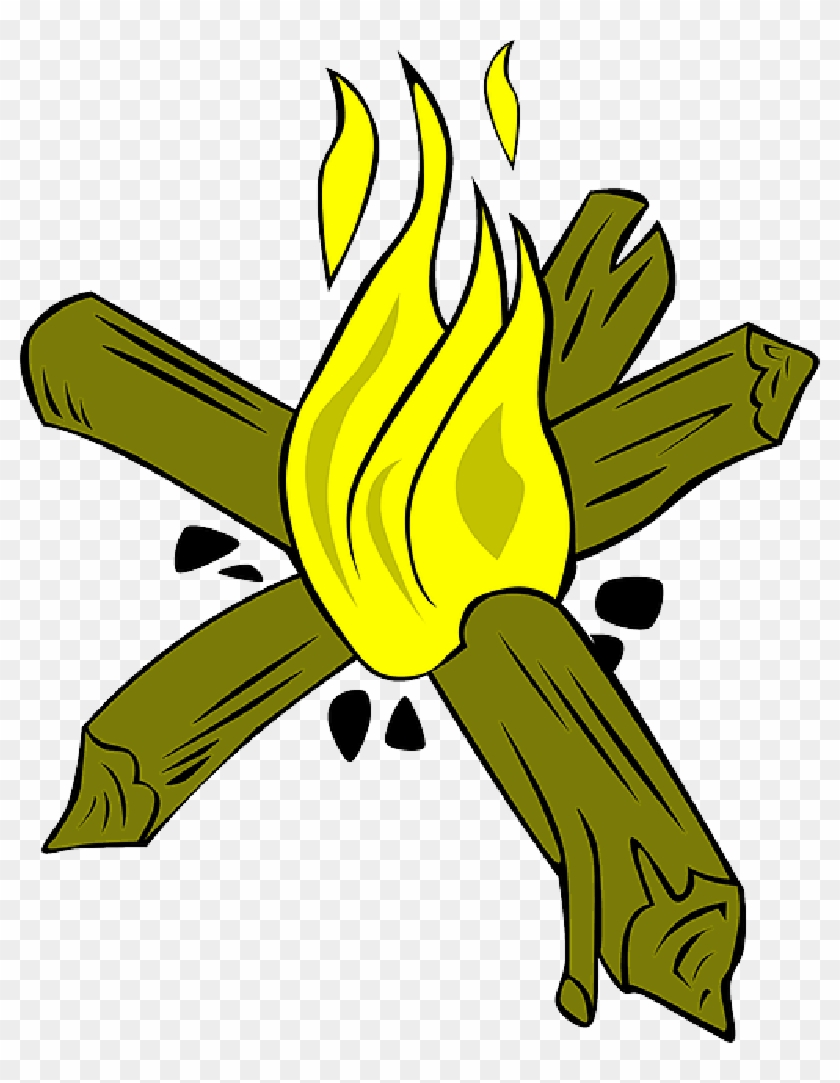 Star, Fire, Cartoon, Cooking, Camp, Campfires, Cranes - Star Fire For Camping Clipart #511282