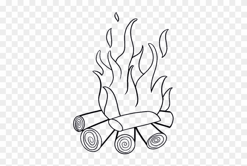 Drawn Campfire Easy - Drawing Clipart