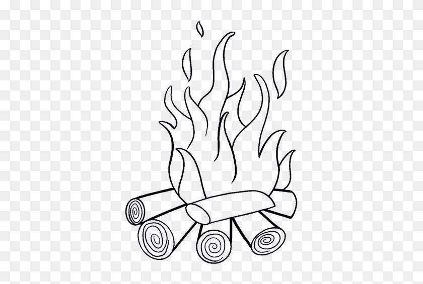 Drawn Campfire Easy - Drawing Clipart #511640