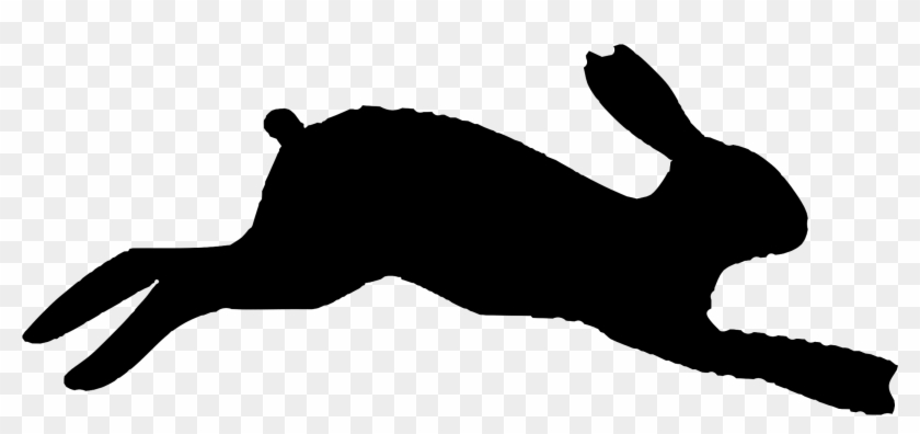 White Rabbit Png - Rabbit Running Silhouette Clipart #512186