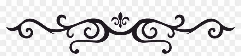 Underline Design And Simple Design Hand Drawn Elements - Fleur De Lis Border Clipart #512283