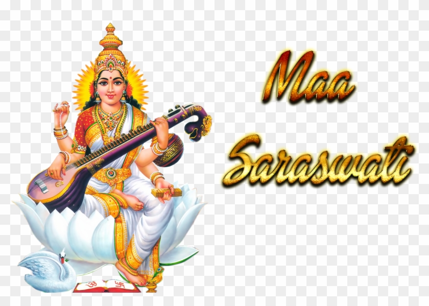 Saraswati Puja 2019 Png Image File - Maa Saraswati Hd Png Clipart #512881