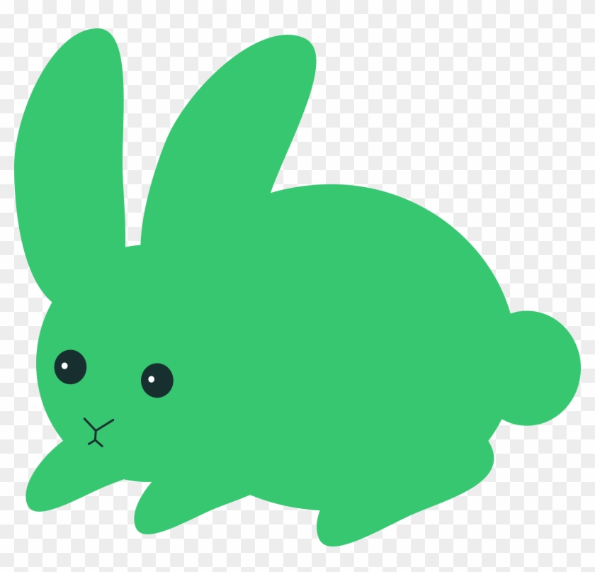 Big Image - Green Bunny Clipart - Png Download #513105