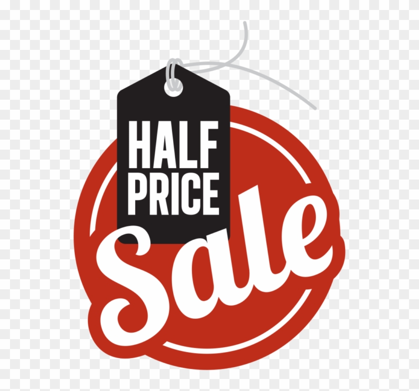 Half Price Sale - 1 2 Price Sale Clipart #514065