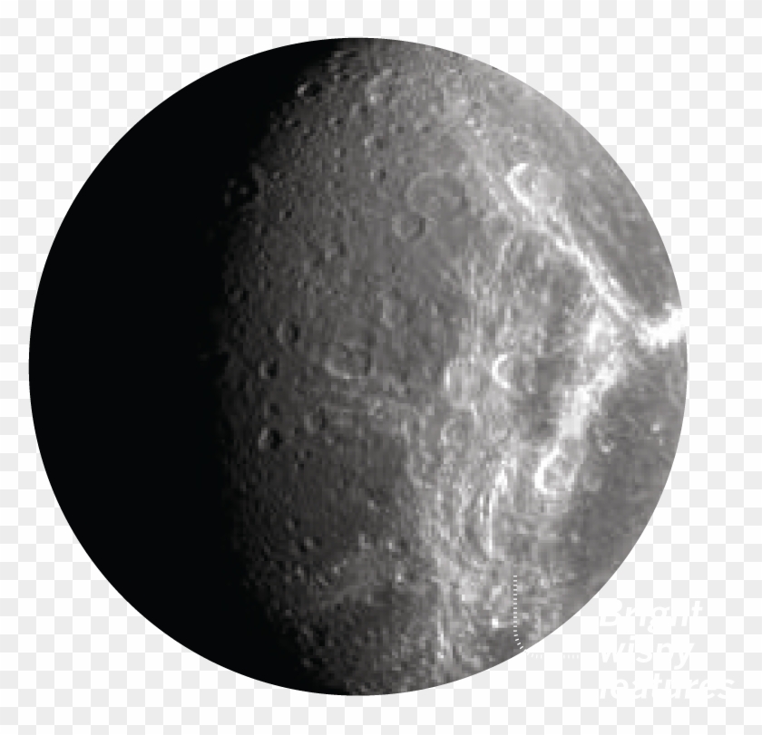 In 1980, The Voyager Mission Revealed That One Hemisphere - Transparent Dione The Moon Clipart #514112