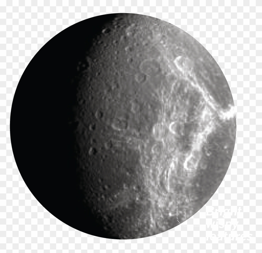 In 1980, The Voyager Mission Revealed That One Hemisphere - Transparent Dione The Moon Clipart