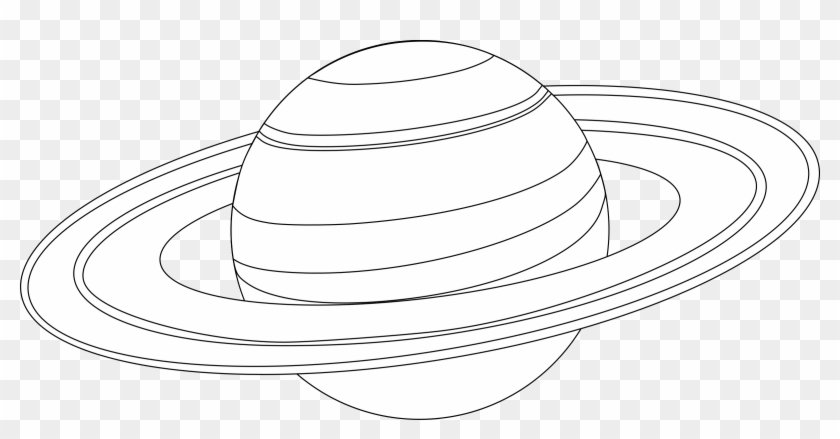 This Free Icons Png Design Of Saturn Outline For Coloring Clipart #514264