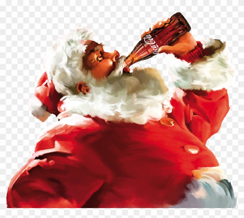 From One Fan Of Christmas And Marketing To Another, - Santa Claus Drinking Coke Clipart