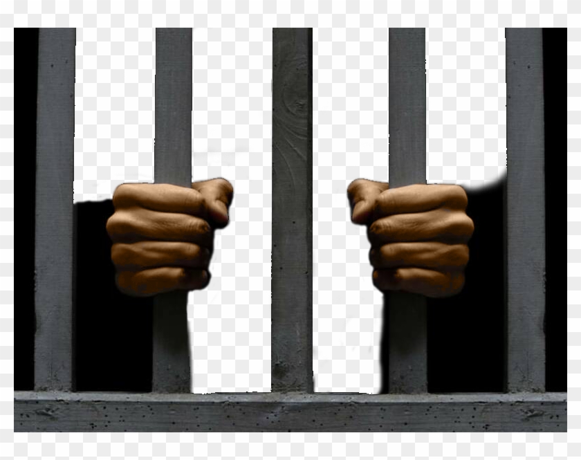 Prison Bars Transparent Background - Jail Bars Black Hands Clipart