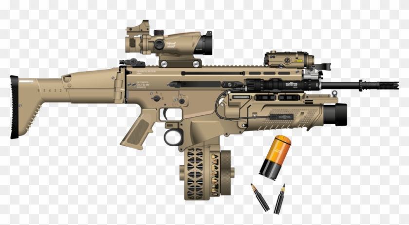 Clip Freeuse 10mm Vector Drum - Scar H Drum Magazine - Png Download