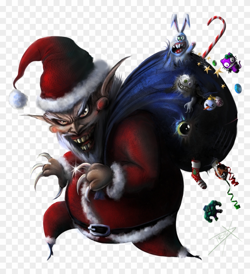 Santa Claws By D3rx-d35l3cj - Evil Santa Claus Png Clipart #515093