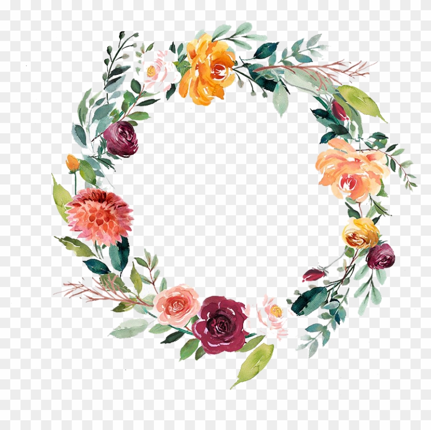 Free Foliage And Branch Png - Watercolor Flowers Png Frame Clipart #515341