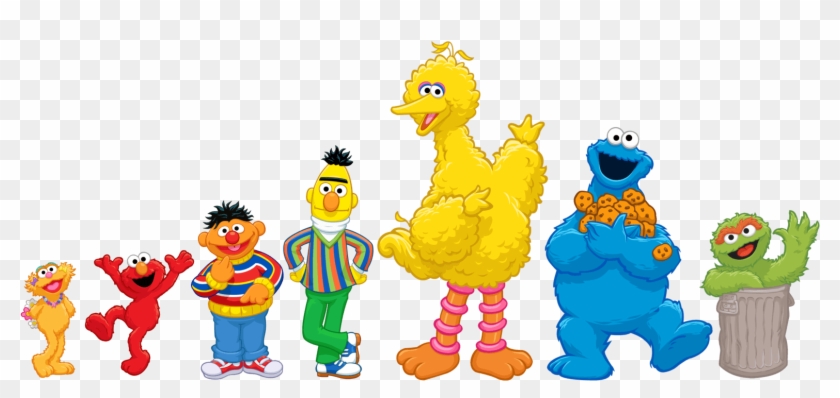 Big Bird Elmo Sesame Street Characters Clip Art - Sesame Street Clipart Png Transparent Png