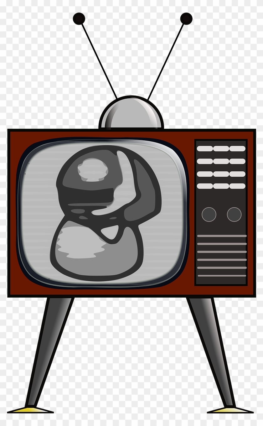 Antenna Clipart Old Tv - Tv Tegning - Png Download