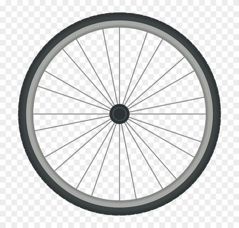 Bicycle Wheel Bike Cycle Tyre Rim Spokes - Simple Bike Wheel Clipart