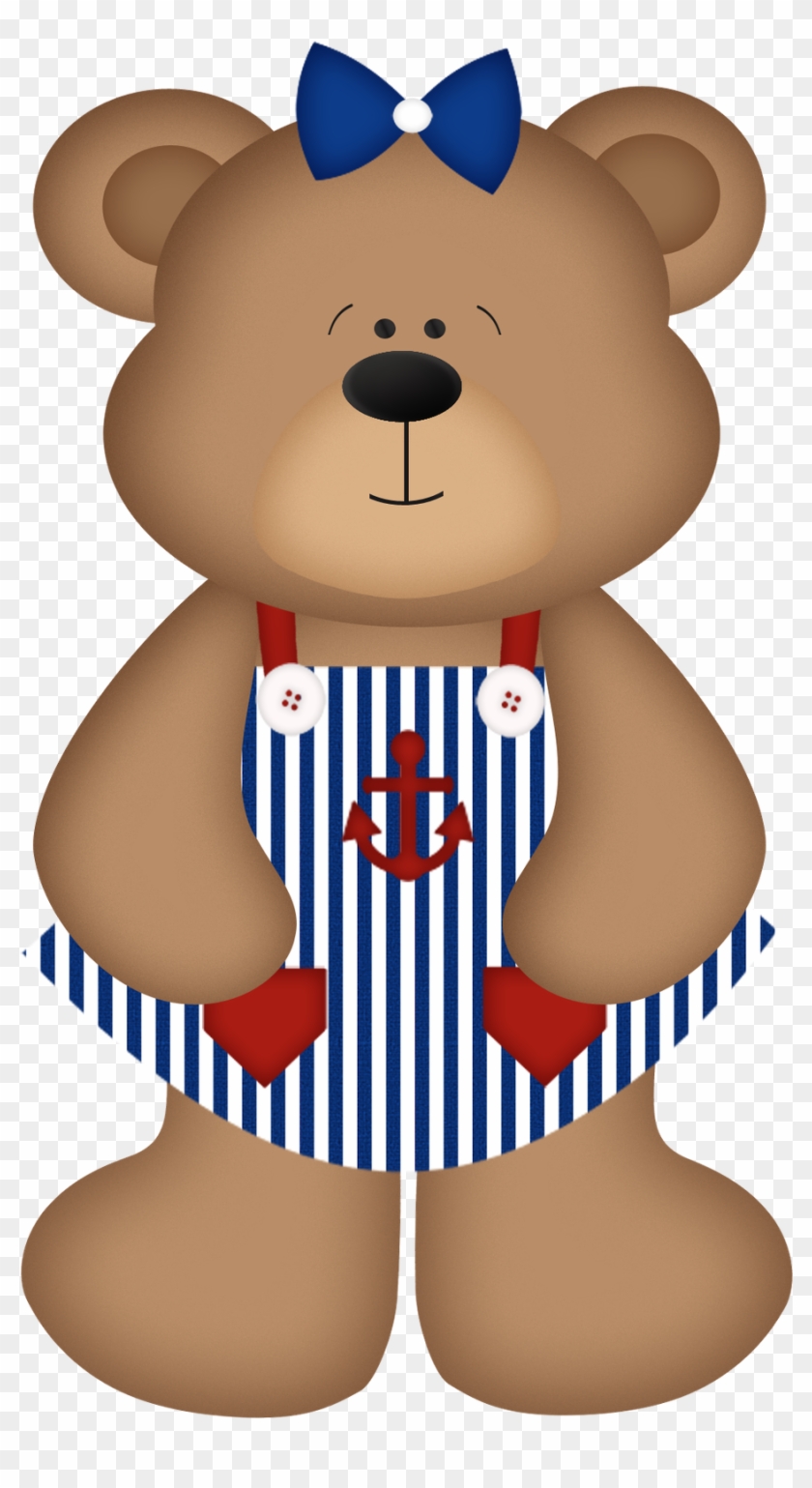 Girl Bear Standing - Desenho De Marinheiro Para Patch Aplique Clipart #516514