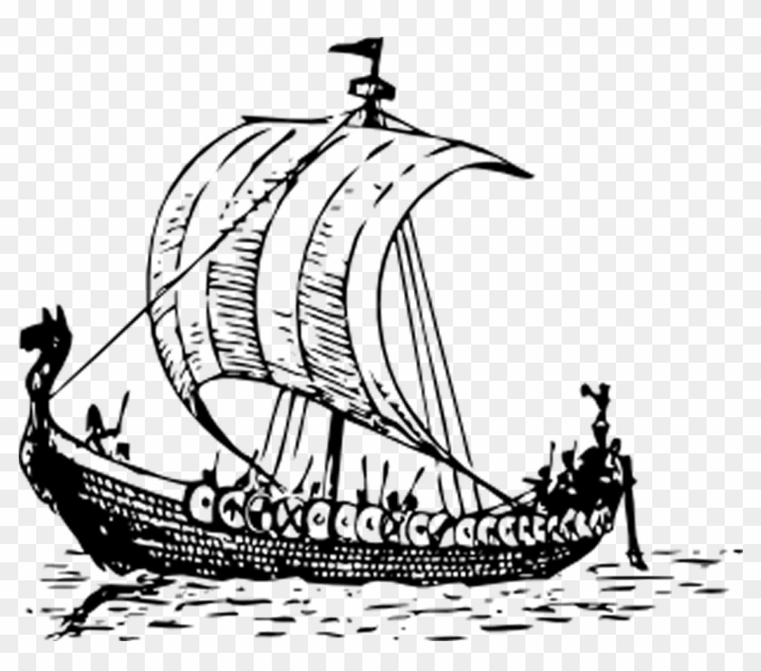 File - Viking-ship - Nordic Viking Tattoos Ship Clipart