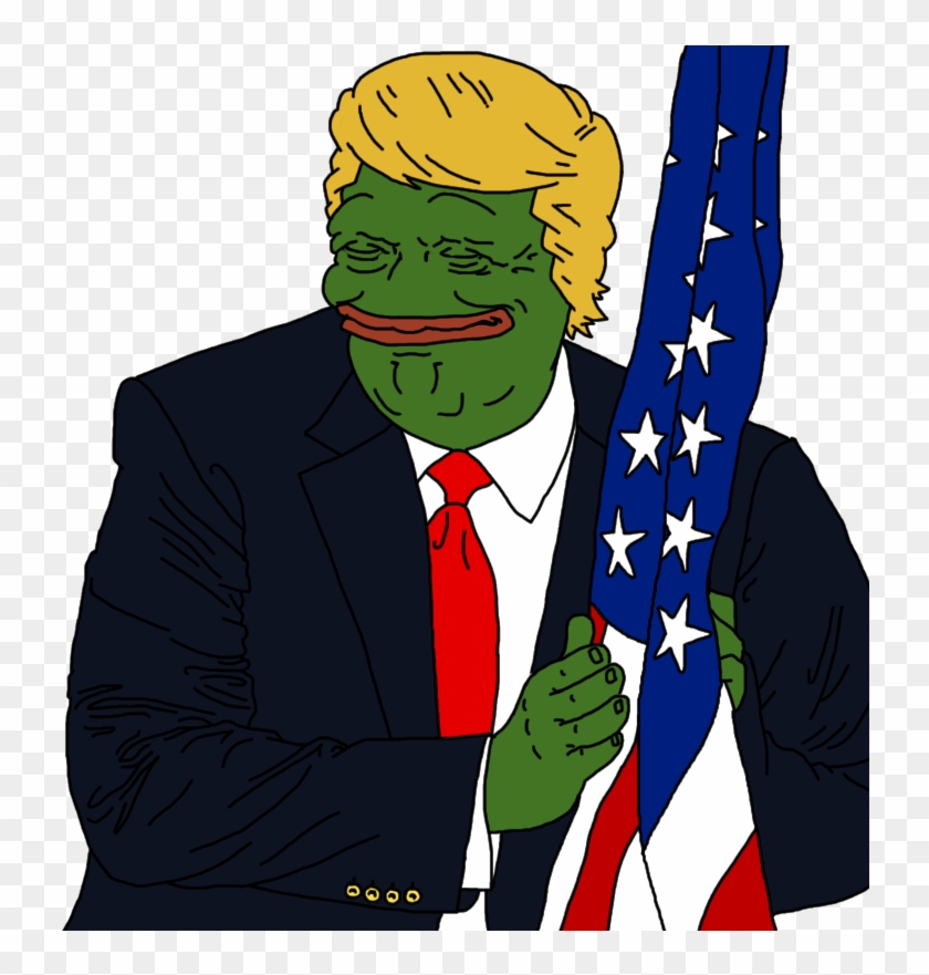 Geotus's Face After Firing Off That Scorching Tweet - Donald Trump Pepe Flag Clipart #516651