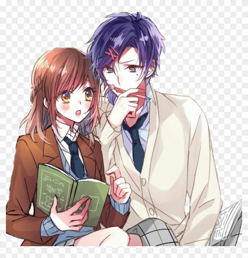 Free Png Download Cute Anime Kawaii Couple Png Images - Romantic Anime Boy And Girl Clipart