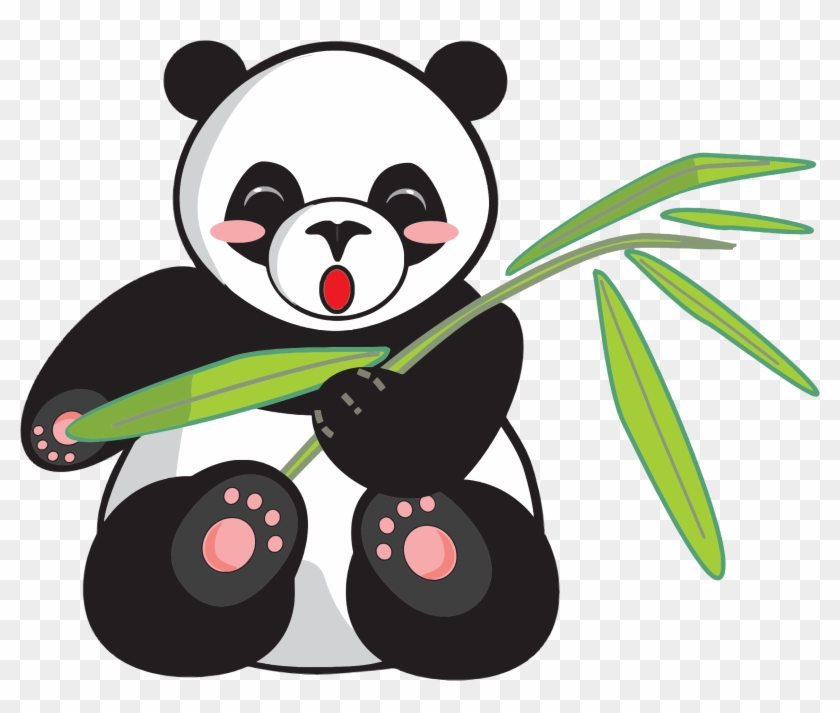 This Free Icons Png Design Of Cartoon Panda And Bamboo Clipart #516774