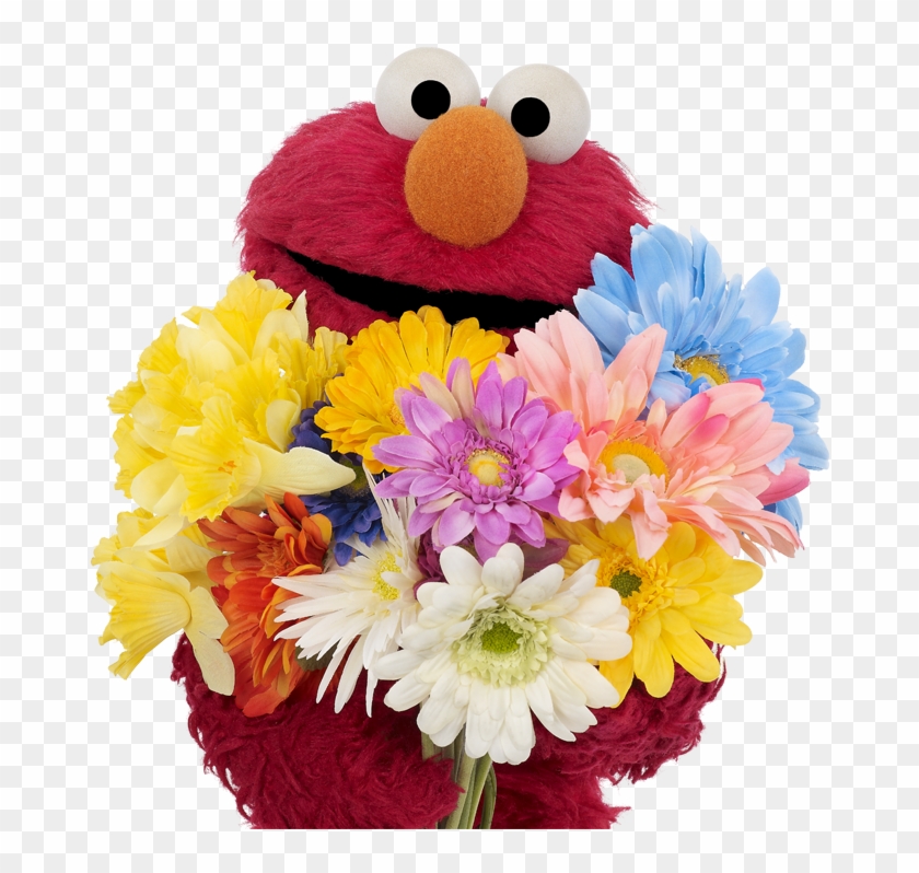 Elmoverified Account - Elmo With Flowers Clipart #517213