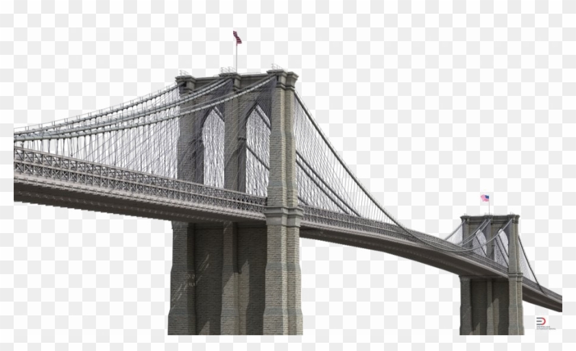 Bridge Vector Free Png Free Image - Brooklyn Bridge No Background Clipart #517306