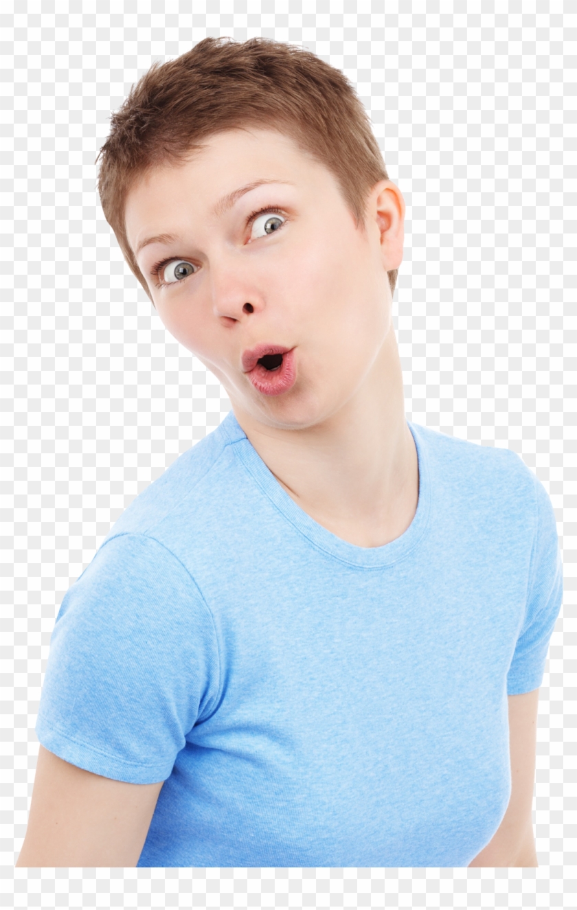 Download Funny Portrait Of Cute Surprised Woman Png - People Amazed Clipart #517428