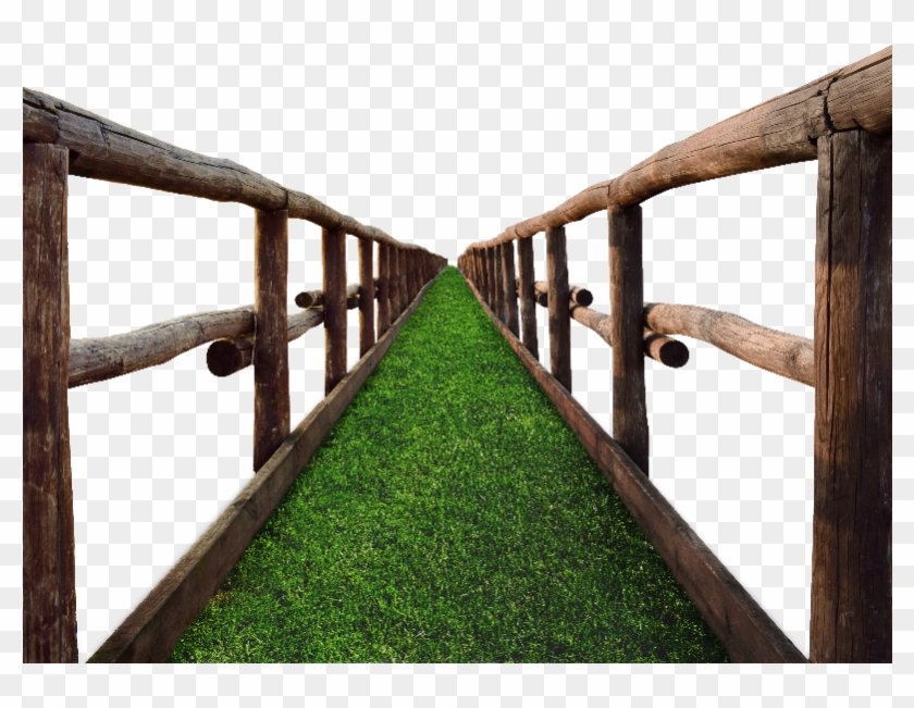 Timber Bridge Png With Grass Stock Image - Png Grass For Photoshop Clipart #517535