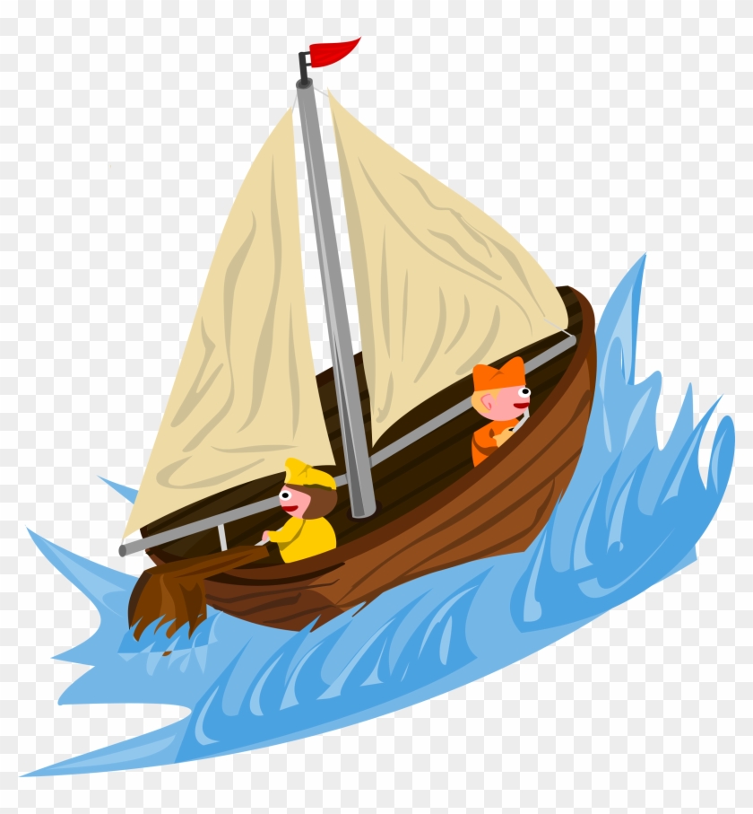 Graphic Royalty Free Stock Sailboat Clipart Vehicle - Sail Clipart - Png Download