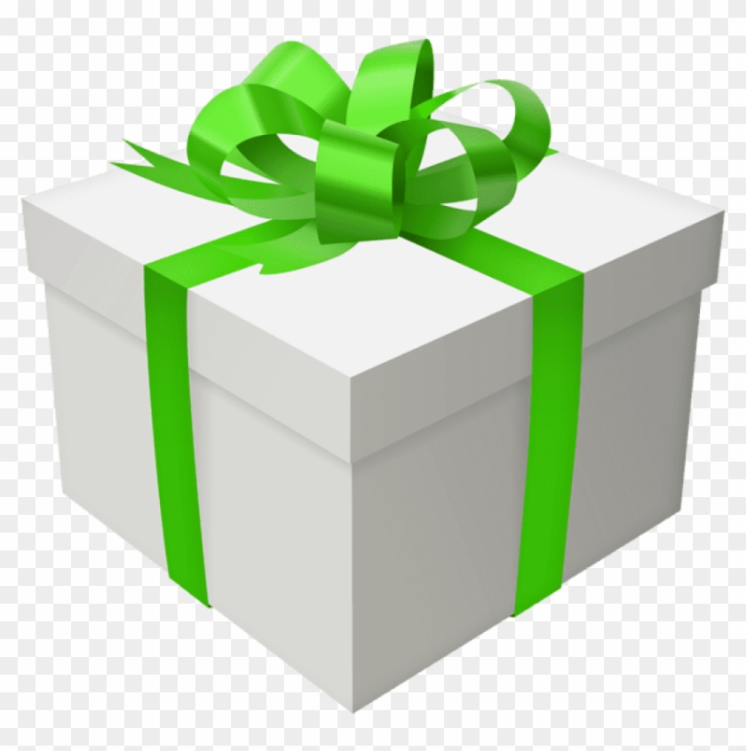 Free Png Download Gift Box With Green Bow Clipart Png - Portable Network Graphics Transparent Png #517944