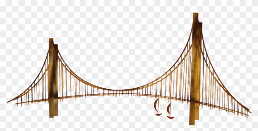 Suspension Bridge Is Based On The Goldengate Bridge Clipart #518000