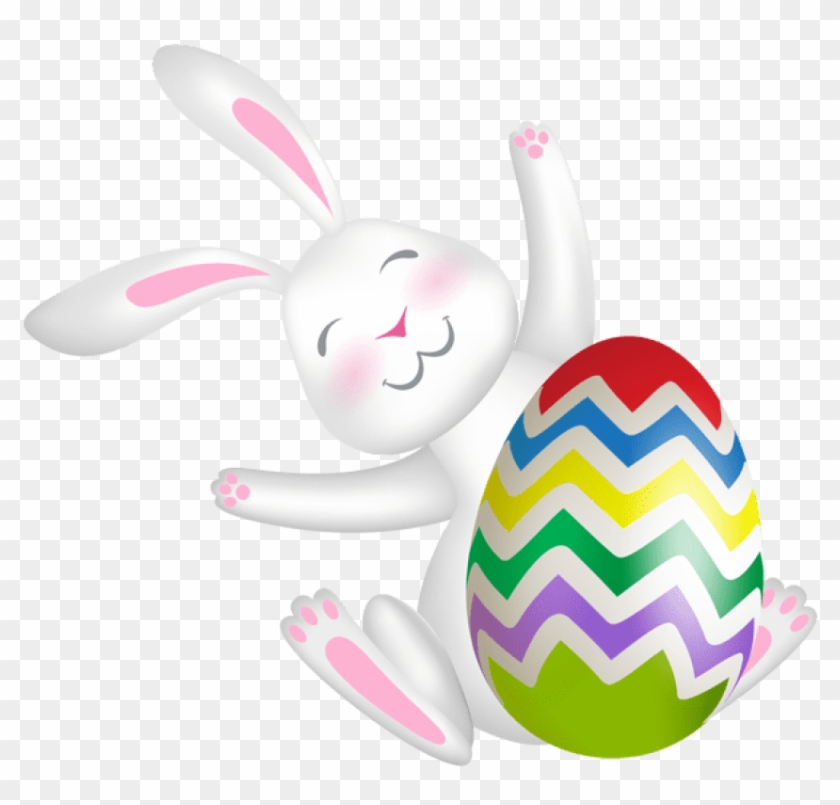 Download Easter Bunny With Egg Png Images Background - Domestic Rabbit Clipart #518093
