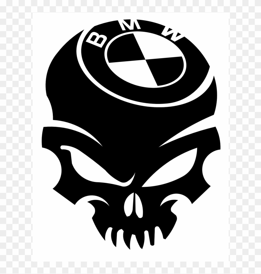 Stickers Skull Bmw - Bmw Skull Logo Clipart