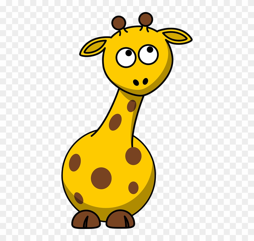 Cartoon Giraffe Free Vector Graphic Baby Giraffe Cute - Cartoon Giraffe Png Clipart #518546