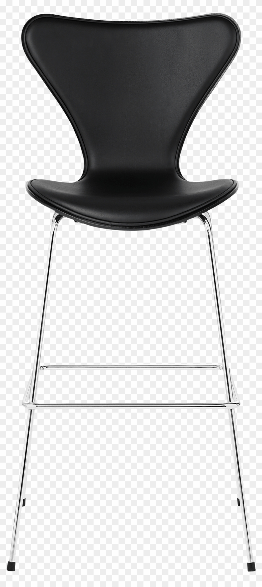 3187 Series 7 Barstool Front Upholstered Black Leather - Bar Stool Clipart #518648