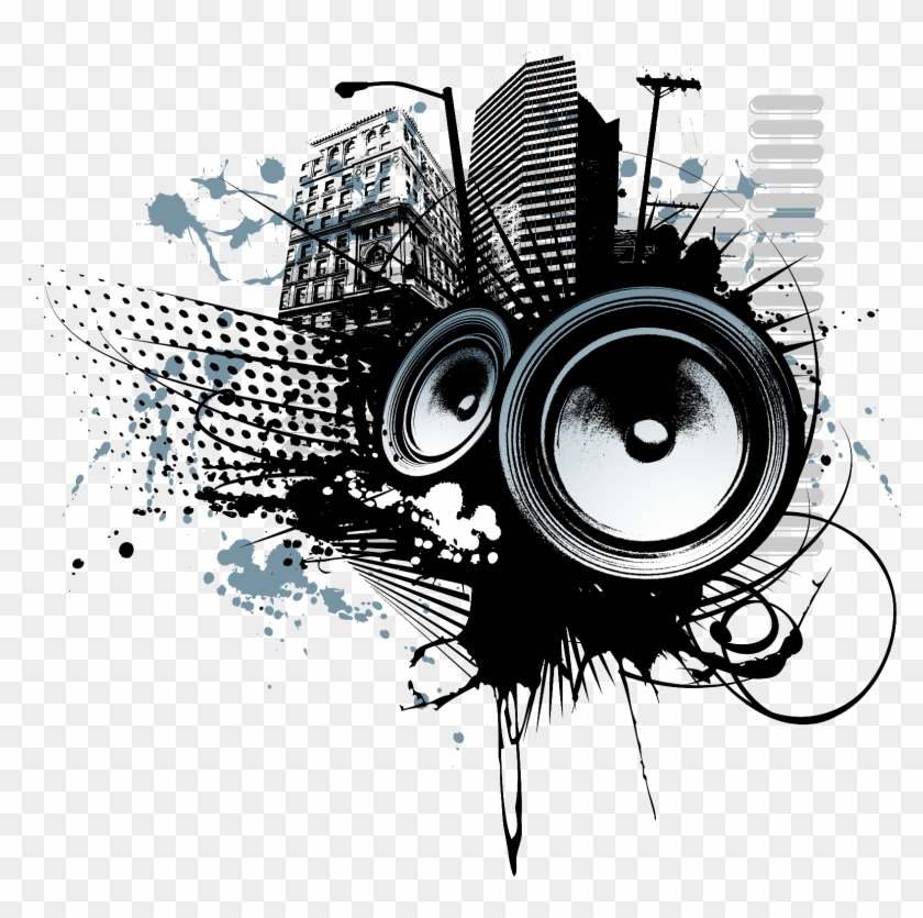 Music Speakers Png - Trash Polka Music Tattoo Design Clipart #518650