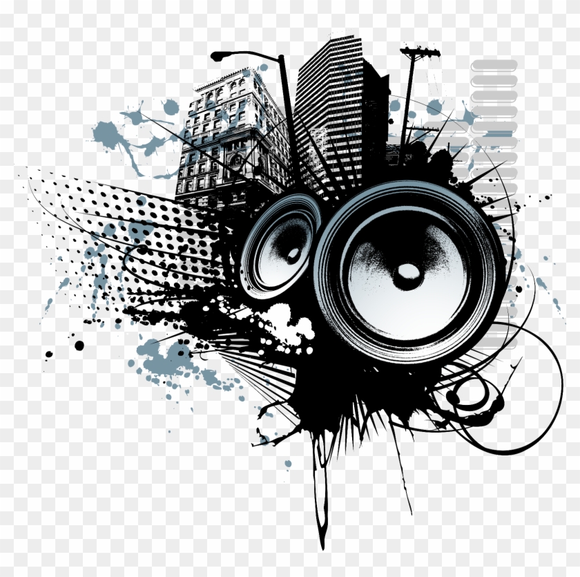 Music Speakers Png - Trash Polka Music Tattoo Design Clipart
