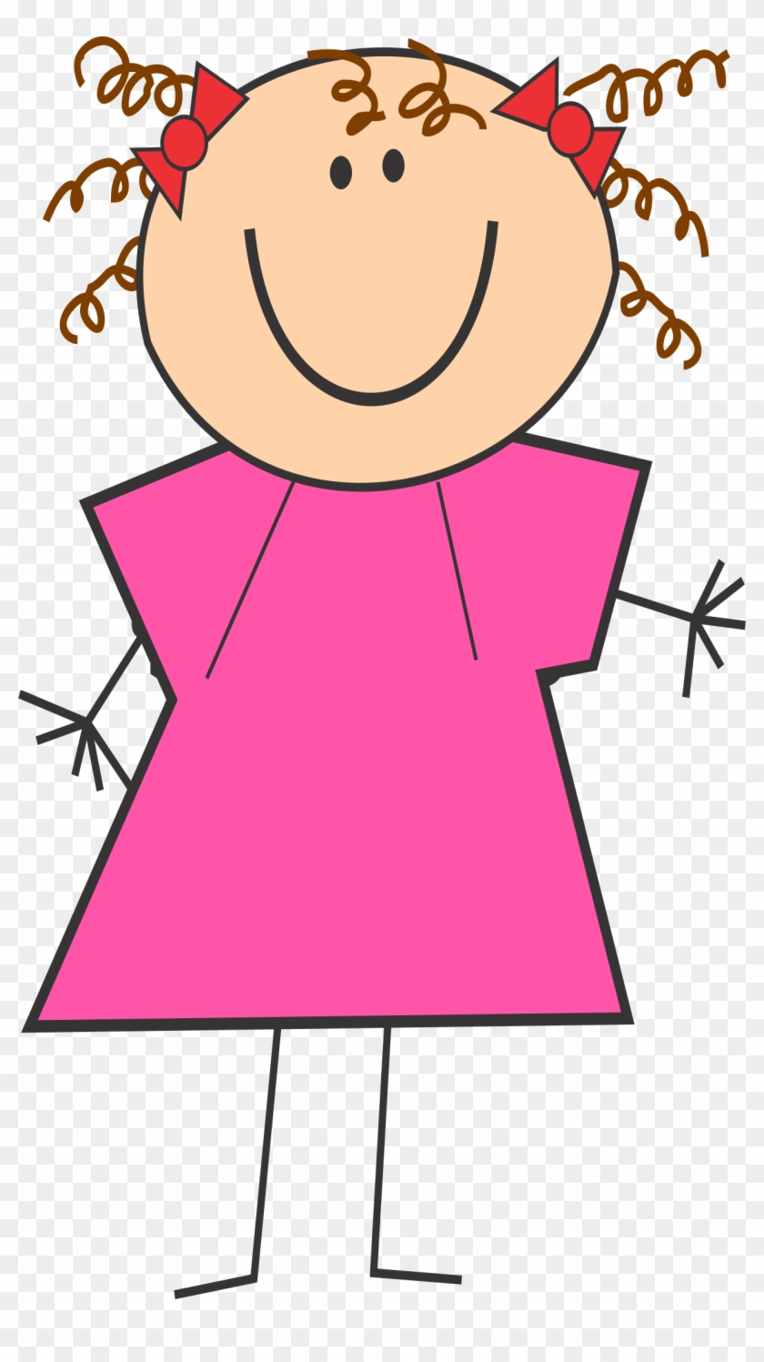 Big Image - Funny Cartoon Girl Clipart #518805