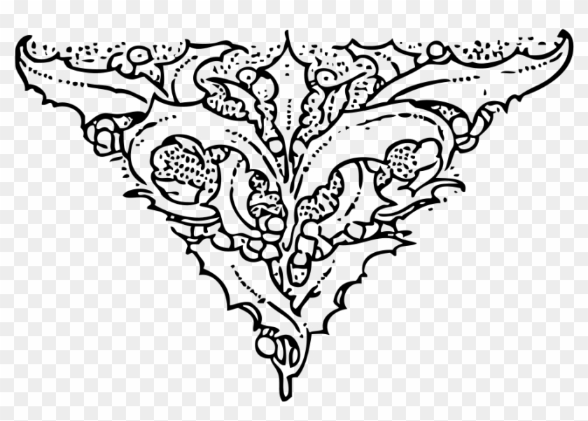 Holly End Piece Png Clipart