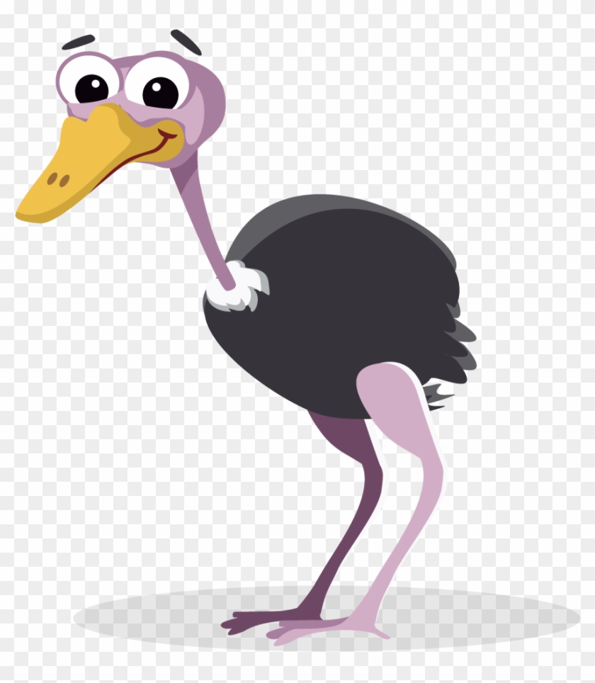 Funny Ostrich Clipart Pic - Ostrich Clipart Png Transparent Png #519060