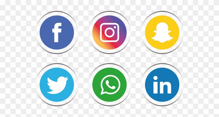 Png Social Media Icons - Transparent Background Social Media Icons Png Clipart #519306