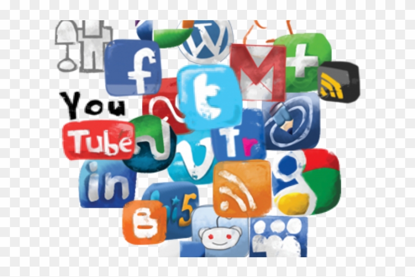 Social Media Icons Clipart New Media - Clipart Social Media Png Transparent Png