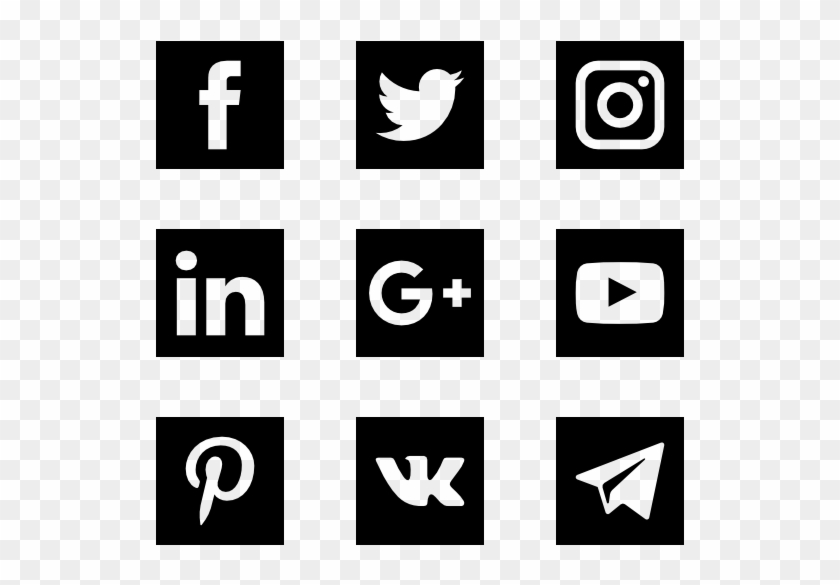 Solid Social Media Logos - Logo Sosial Media Png Clipart #519515