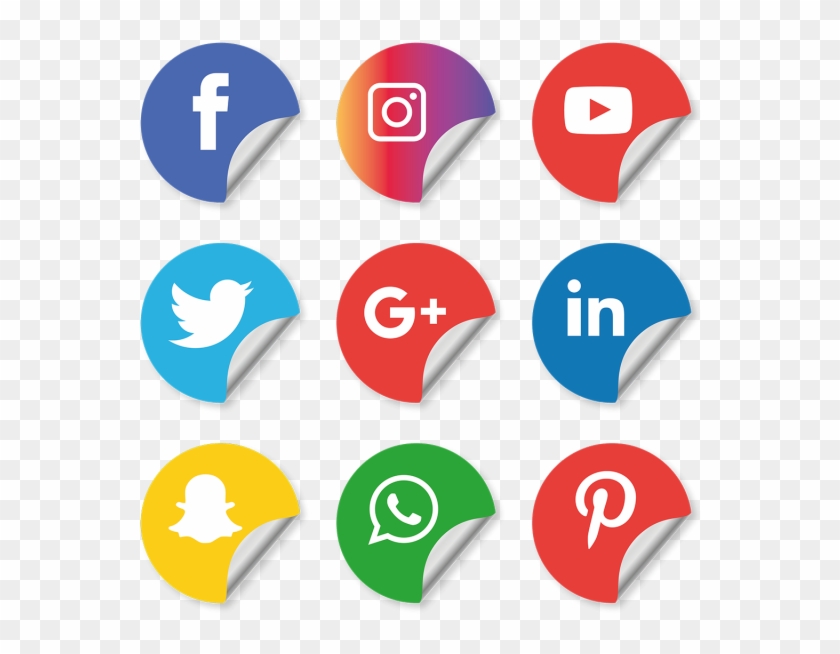 Social Media Icons Setinstagram Whatsapp Facebook - Vector Illustrator Social Media Icons Clipart