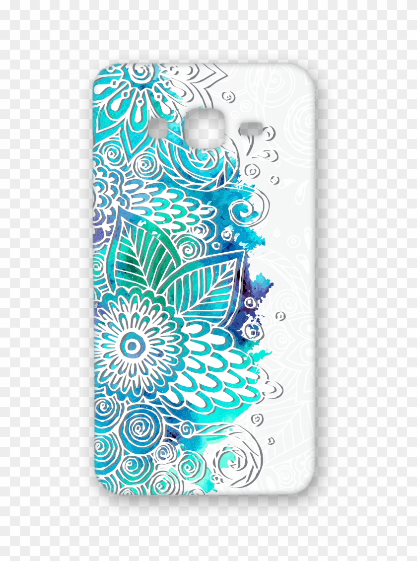 Blue Watercolor Flowers White Background - Vector Background Watercolor Flower Clipart #5100350