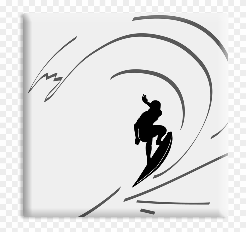 Surfer - > - Silhouette Clipart #5100837