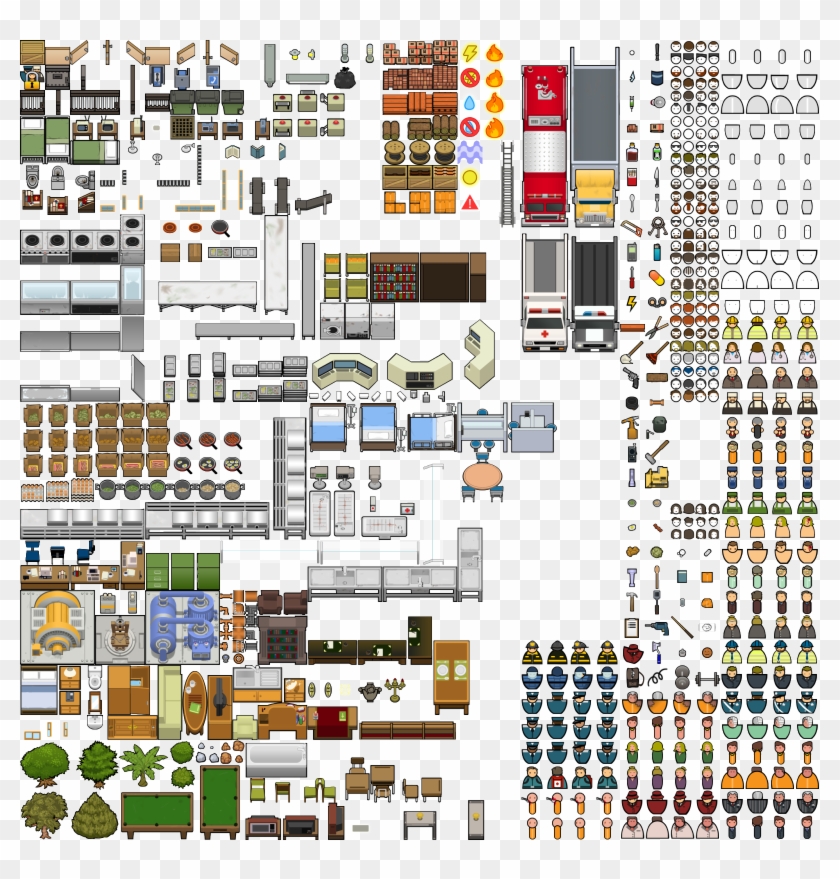 Prison Architect Sprite Sheet Clipart